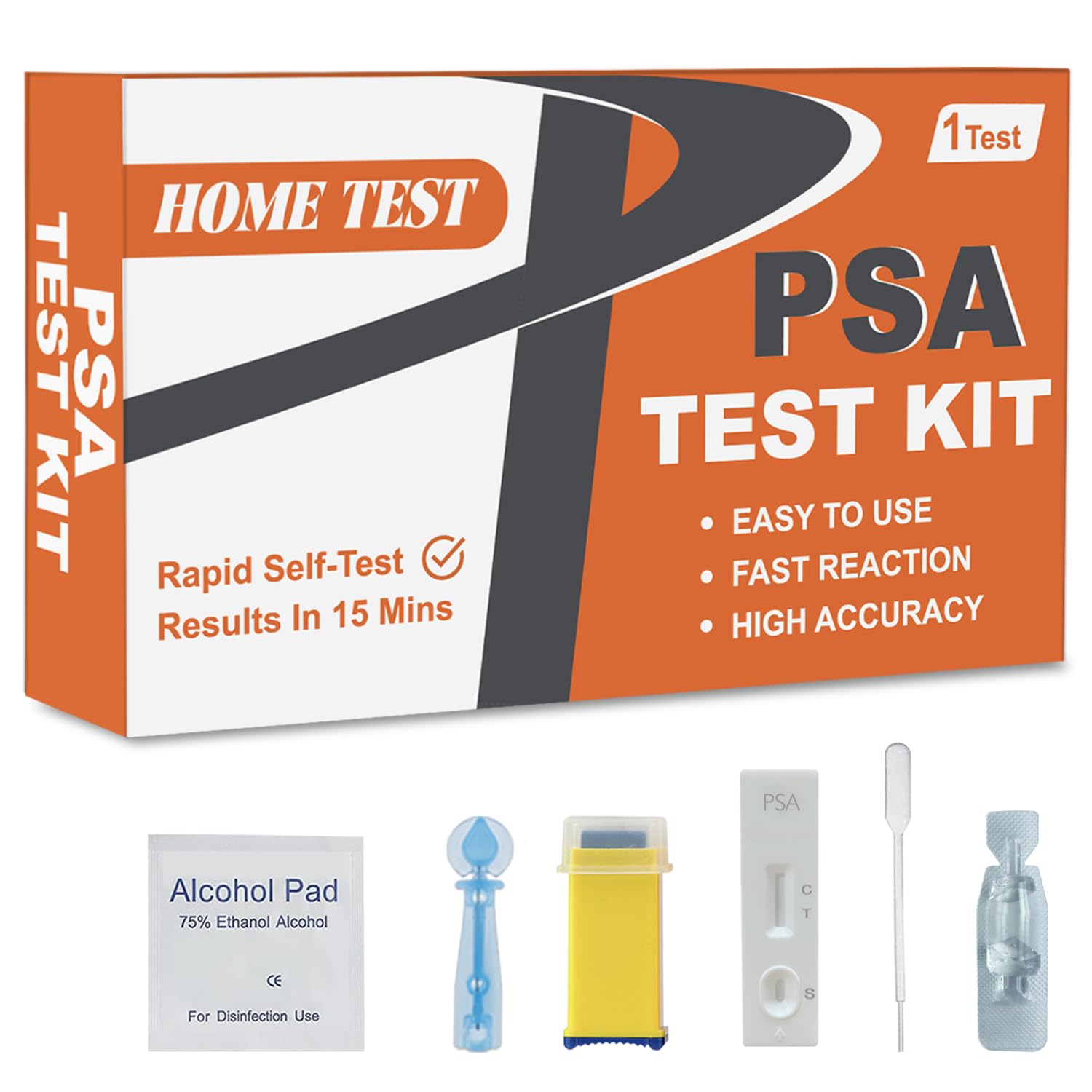 PSA Test Kit for Men – At-Home PSA Screening Test, Fast & Easy-to-Read Results, Private Home Use, Complete Test Components Included