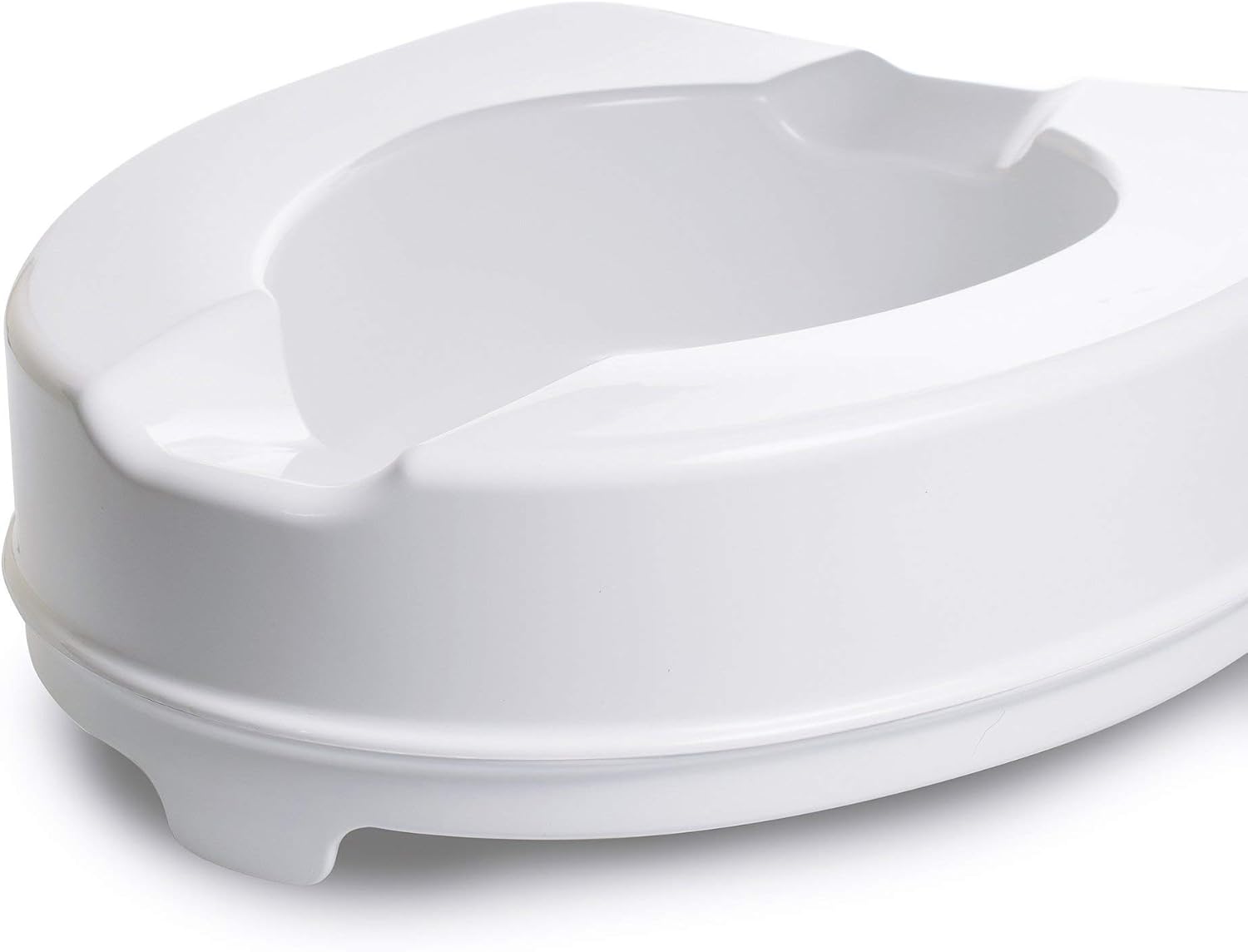 McKesson Raised Toilet Seat with Dual Locks, Fits Most Standard Toilets, 4 in H, 400 lbs Weight Capacity, 1 Count
