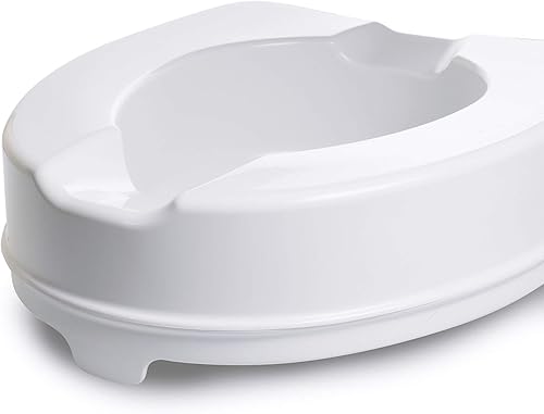 Miniatura 5 de McKesson Asiento de inodoro elevado con doble cerradura, se adapta a la mayoría de inodoros estándar, 4 pulgadas de alto, capacidad de peso de 400