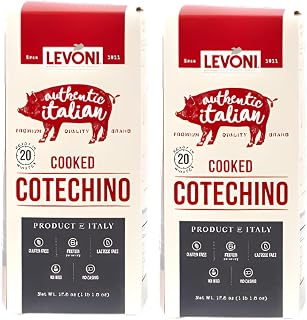 Levoni cotechino cotto PGI Modena cooked pork sausage, Pork sausage, Italian pork sausage, Organic pork sausage, pork breakfast sausage, Flavour in every bite, PGI Modena Cooked Pork sausage - 17.5 oz