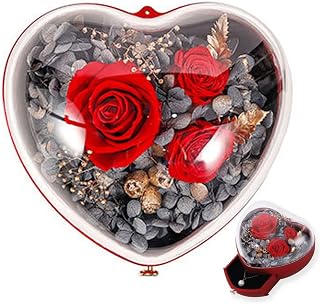 rosgåvor för kvinnor bevarad evig ros presentförpackning konstgjord blomma gåva romantiska gåvor till mamma hennes jul födelsedag årsdag
