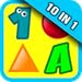10 Preschool Activities in One App - Fun Educational Kids Games (ABC letters, learn numbers, teach colors, shapes, 123 counting, matching objects and train memory) for Toddlers & Kindergarten Explorers