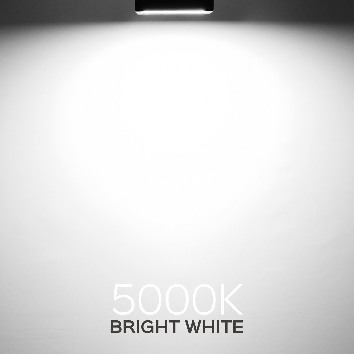 LUXRITE 4 Inch Square LED Flush Mount Ceiling Light, 10W, Black Finish, 5000K (Bright White), 600 Lumens, Dimmable, Surface Mount LED Ceiling Light, Wet Rated, Energy Star - Kitchen and Bathroom
