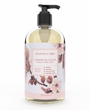 Olivia Care Liquid Hand Soap, Cherry Blossom, 18.5 Fluid Ounce