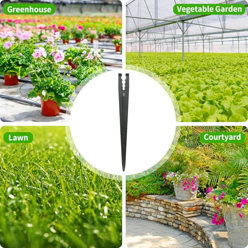 JAYEE 110 Pieces Drip Irrigation Support Stakes for 1/4 Inch Tubing, 1/4" Drip Tube Holder Stakes for Irrigation Hose Emitter Dripper Support Greenhouse Garden Vegetable Flower Beds Herbs Growing by JAYEE - Image 7