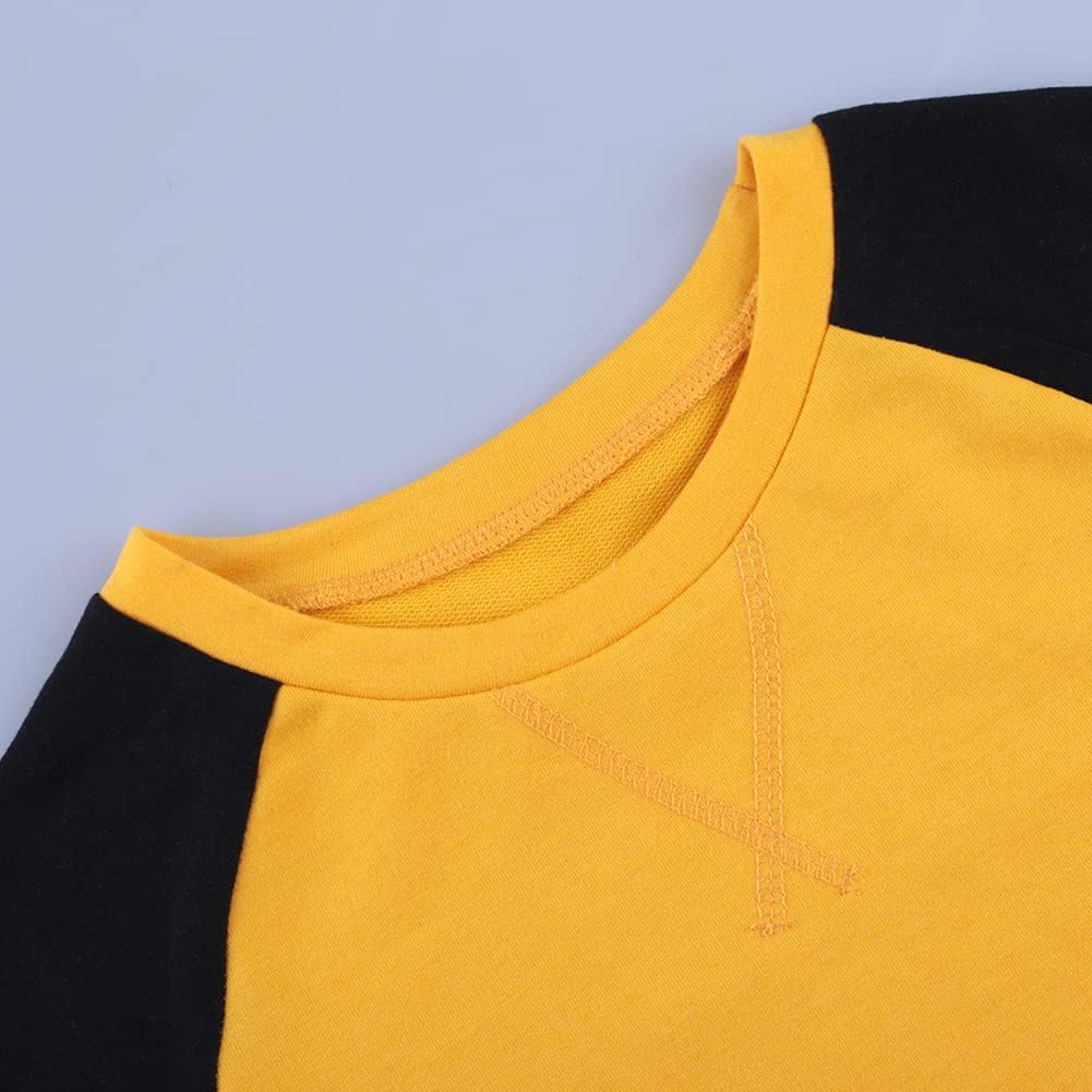 SELINK Girl's Casual Big Kids Long Sleeve Striped Color Block Tees Pockets image 5