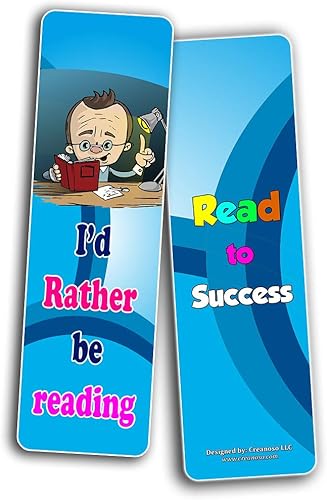 Miniatura 6 de Creanoso Tarjetas de marcadores de lectura para niños (paquete de 30 unidades), excelentes recompensas de lectura e incentivo para lectores jóvenes,