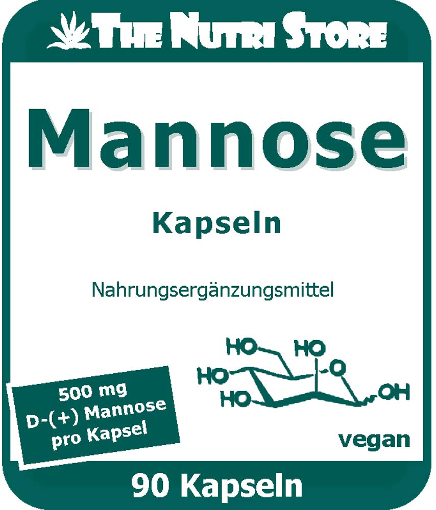 Hochreine Mannose 500 mg pro vegane Kapseln - 90 Stk. - ein Monatsvorrat