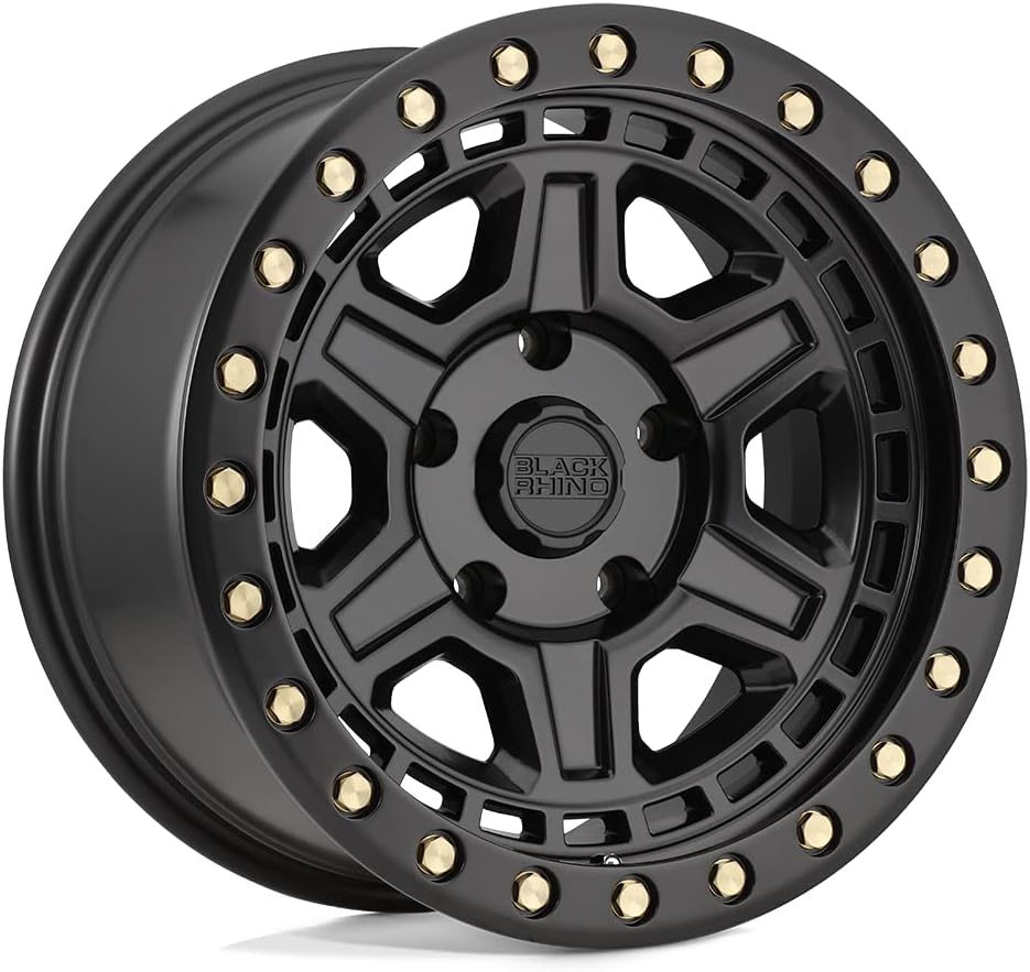 Black Rhino Hard Alloys RENO 17X9 5X5.0 4.29-18mm MATTE BLACK W/BRASS BOLTS - 1790REN-85127M71