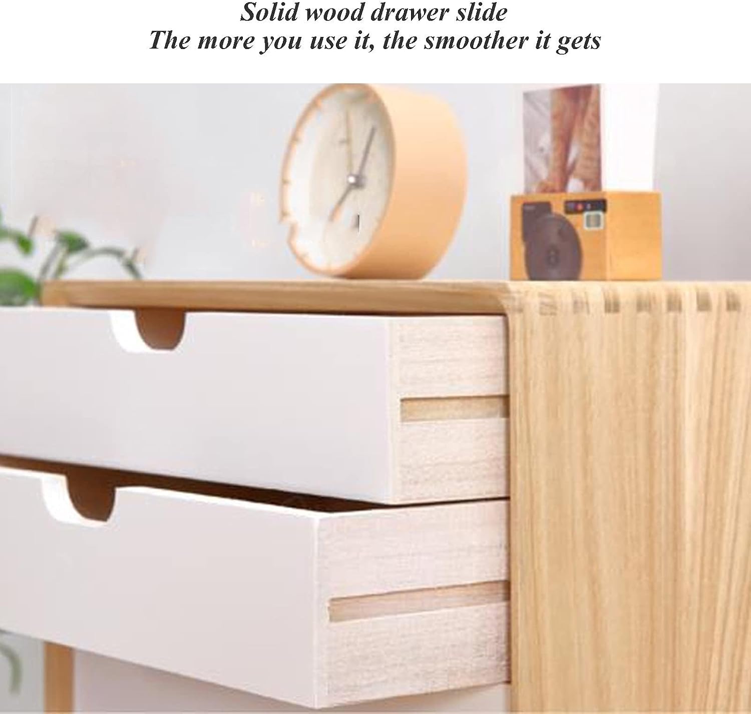 Solid Wood Desktop File Cabinet Organizer with Drawer for A4 Files Office and School Supplies Storage Box(B-3 Drawers)