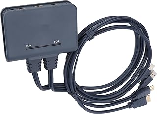 Zhiyavex HD Multimedia Interface KVM Switch, 2 Ports USB KVM Switch, Support 4Kx2K At 30Hz Resolution, Compatible With All USB Devices(21UHB)