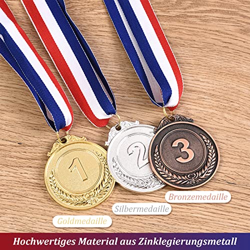 Medallas VEGCOO 6 Piezas Oro Plata Bronce para Niños