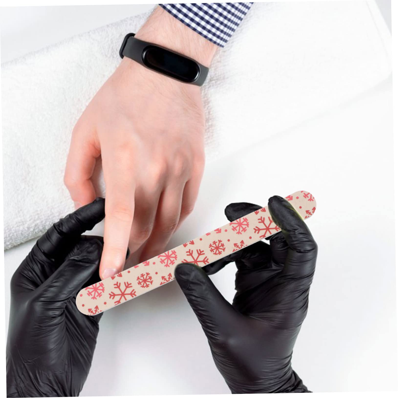 Healeved 12pezzi Limette Unghia Natale Completo per Unghie Natalizie Lucidanti Strumenti Manicure Pedicure Fai da Te Stile Casuale