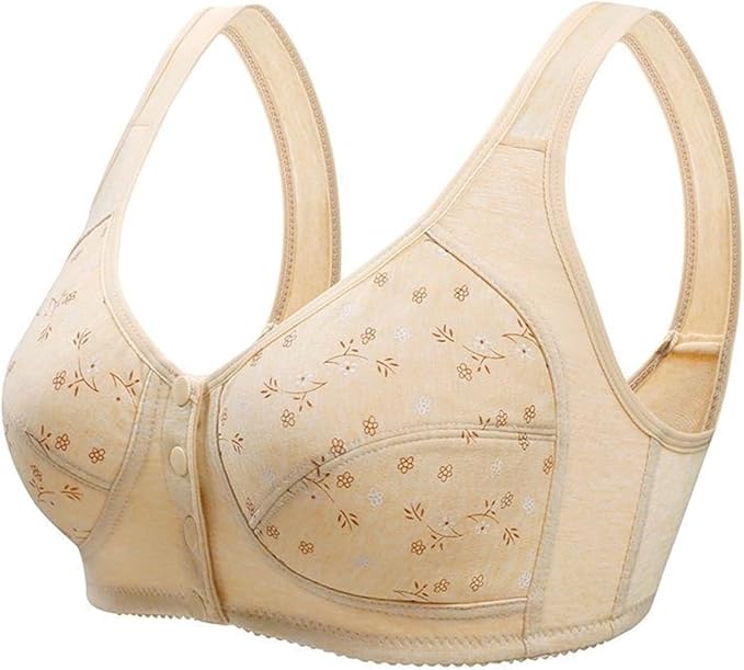 Sujetador Cómodo para Mujeres Mayores con Cierre Frontal y Algodón 100%