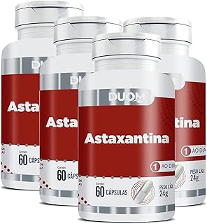 Kit 4 Und Astaxantina 60cps 5mg (1 ao dia) Duom