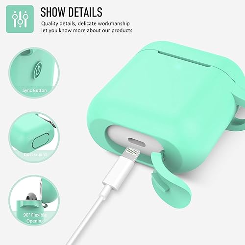 Miniatura 4 de Coffea - Funda protectora de silicona con llavero para audífonos AirPods 2 de Apple