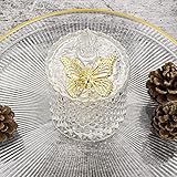 Ezebesta 2PCS Vintage Bathroom Canisters Cute Butterfly Lids Small Thick Clear Glass Jar Set Qtip Holder Dispenser for Cotton Ball & Pads Storage Organization Decor - Image 5