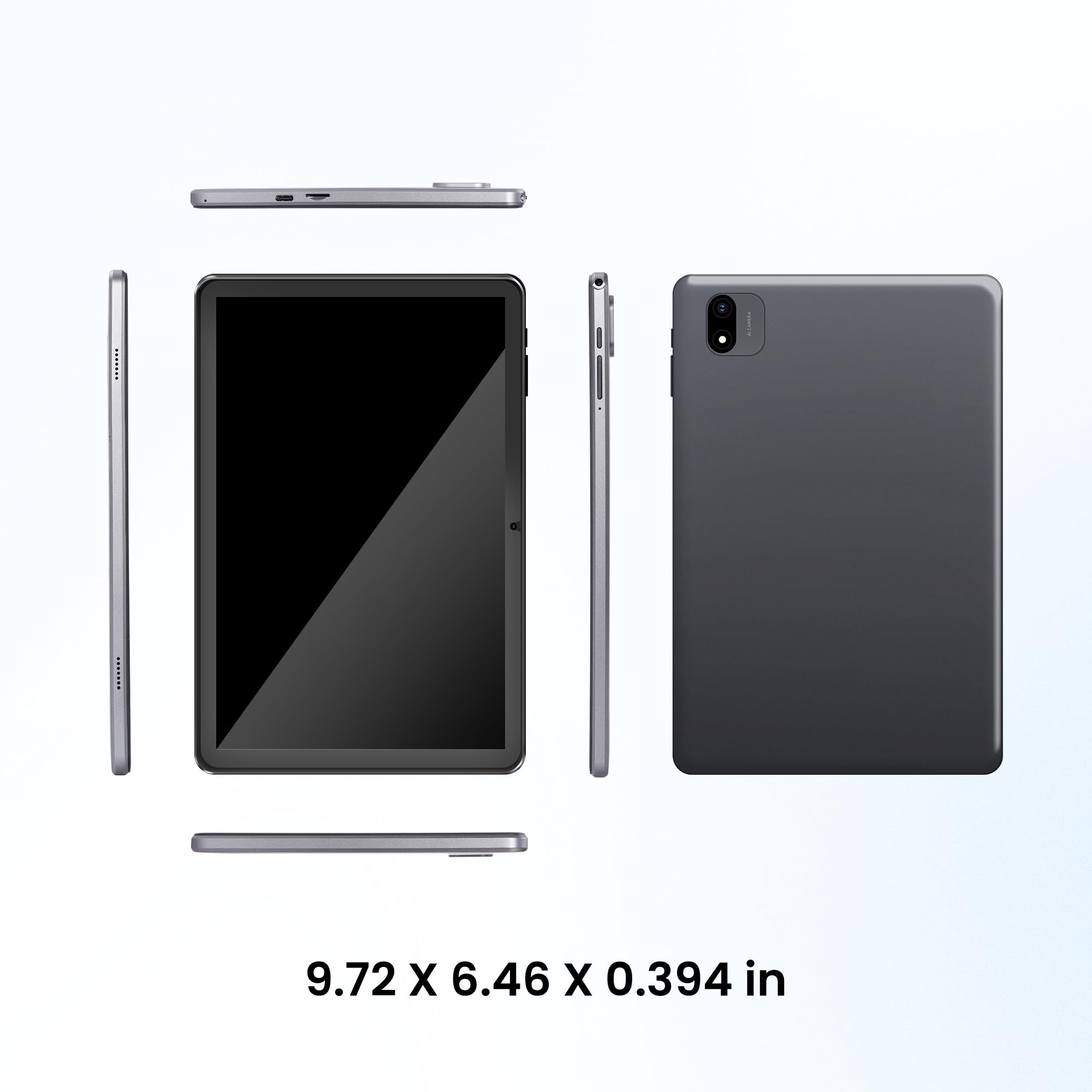 Tablette Android, 10.1 Zoll Android 15 Tablettes 18GB(6+12) RAM 128GB ROM, 1280x800 IPS HD Touchscreen,6000mAh Akku, Bluetooth, Dual Kamera, GMS, WiFi