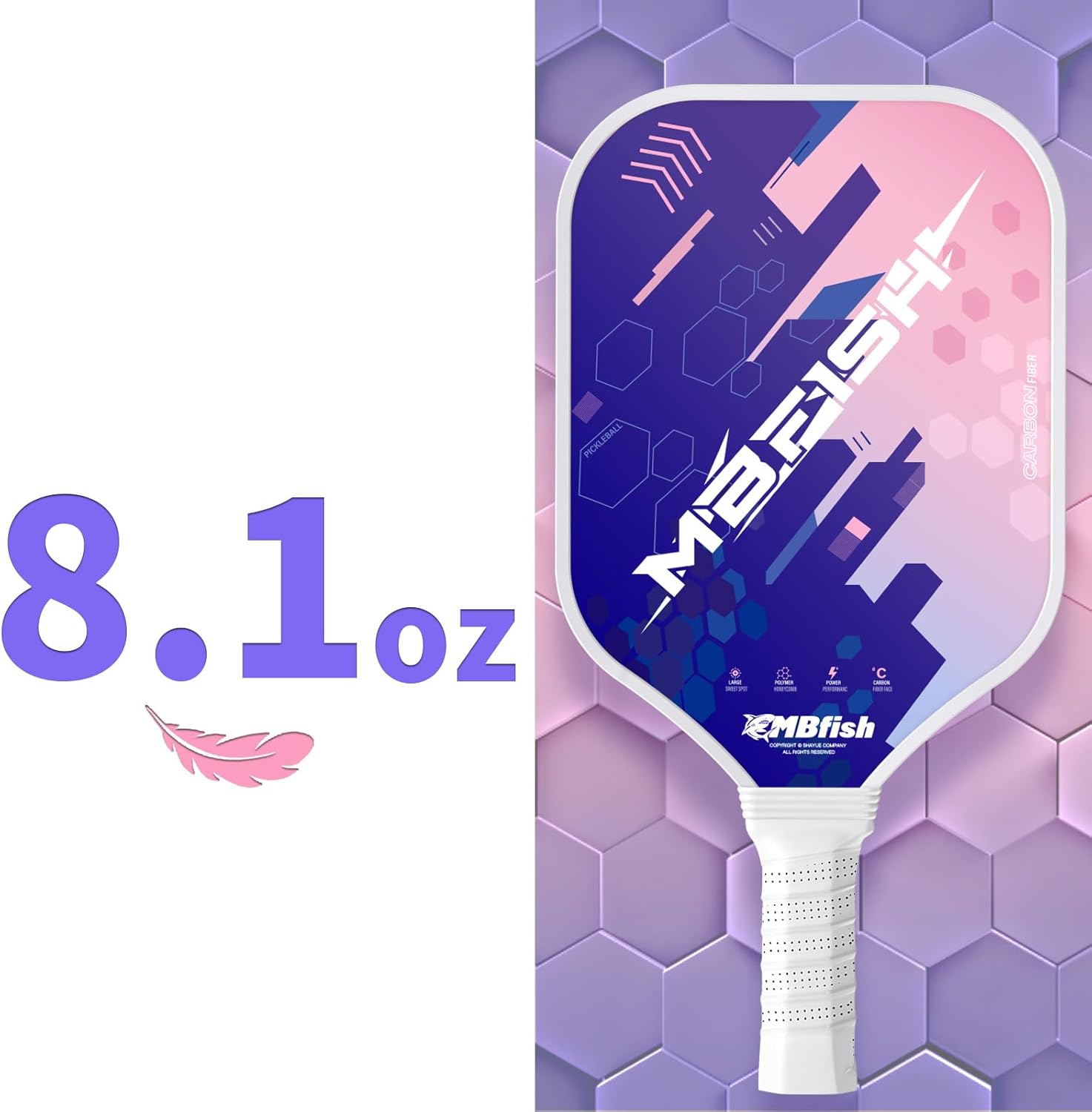 Pickleball Paddles Set of 1 Super Value Set with 1 Pickleball Carbon Fiber Racket 4 Balls 2 Pickleball Grip Tapes 2 Sports Towels 1 Pickleball Bag Outdoor Gift for Family Friends