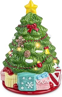 Christmas Wax Melt Warmer, Ceramic Electric Wax Melt Warmer for Scented Wax, Christmas Tree Wax Melter for Scented Candle, Home Fragrance Warmer Decor Gift for Women