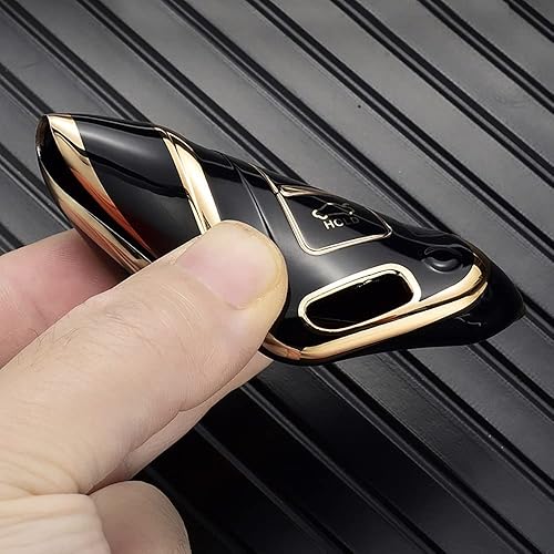 Miniatura 9 de ontto Funda para llave de coche con llavero compatible con Hyundai llavero duradero para Elantra GT Genesis Genesis Coupe Sonata Veloster Gris