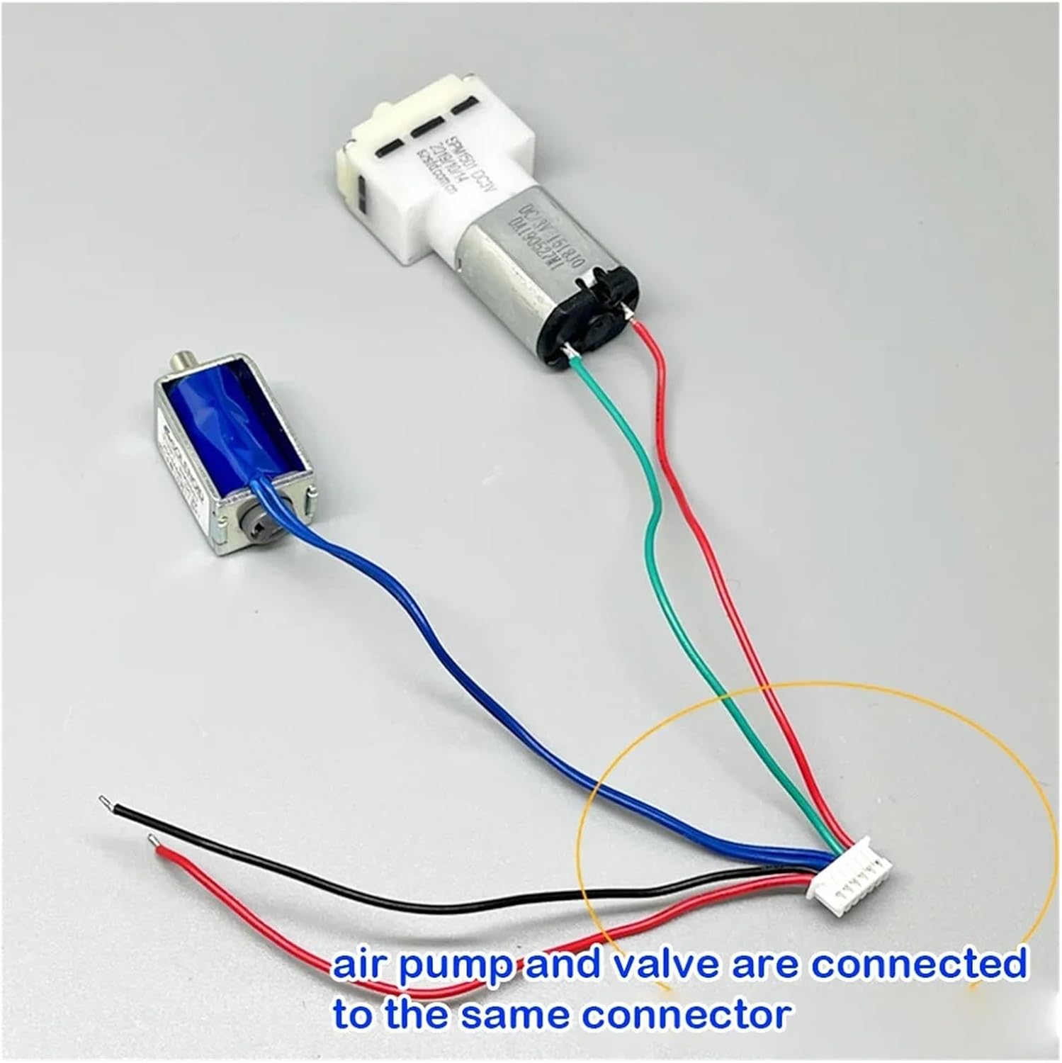 2pcs DC 3V 030 Micro Air Pump + Normally Open Solenoid Valve Kit Aquarium Mini Oxygen Pump
