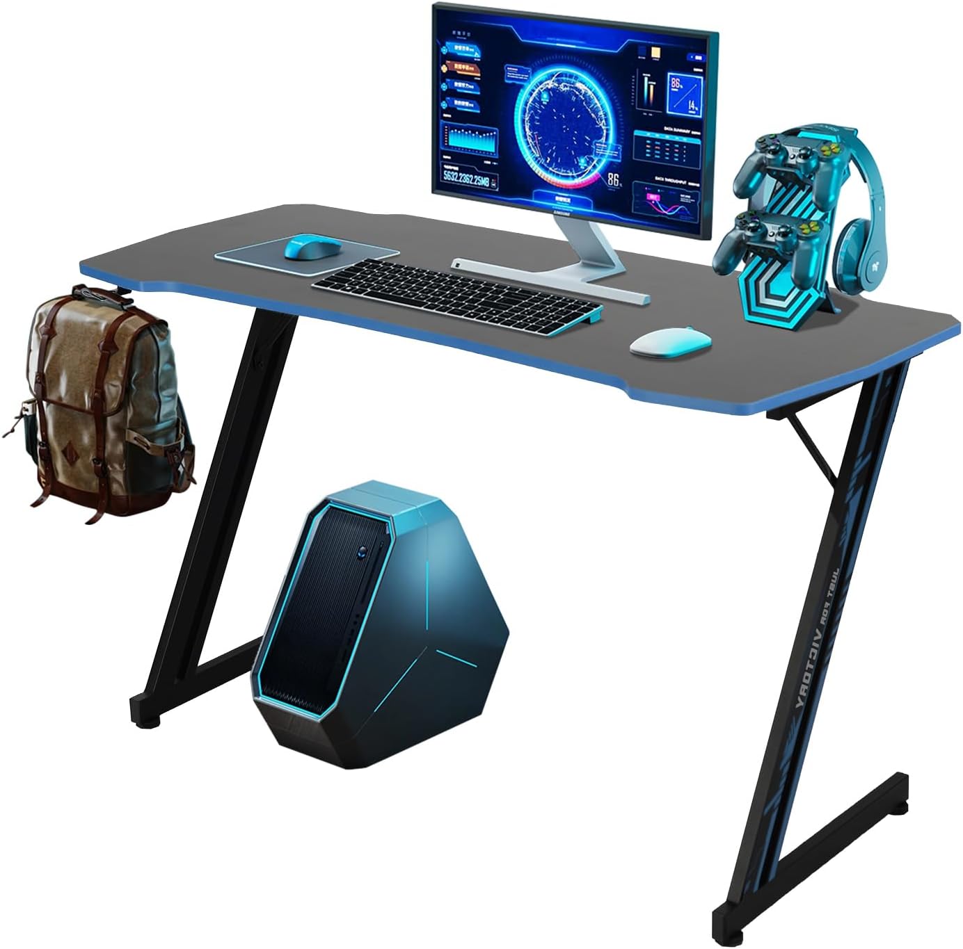 Small Gaming Desk, Cheap Gaming Desk with Headphone Hook, Gaming Table Desk with