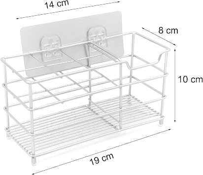Stainless Steel Toothbrush Holder with 7 Slots – Stand/Wall-Mounted Bathroom Organizer for Razors, Shavers, Combs, and Electric Toothbrushes (Silver)