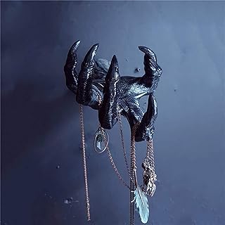 YULANK Gothic Decor-Witch's Demon Hand Creepy Wall Hanging Statues, Witchy Room Decor, Resin Retro Wall Art Hanging Design Mounted Hang Decoration Creative Props for Living Room Decorations