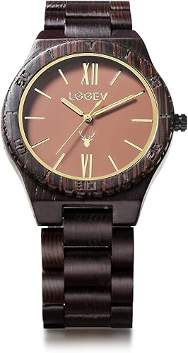 Miniatura 2 de Wooden Wristwatch, Mens Wood Watch for Men Handcrafted Zebra Sandal Wood Vintage Wooden Watches Mens Gifts