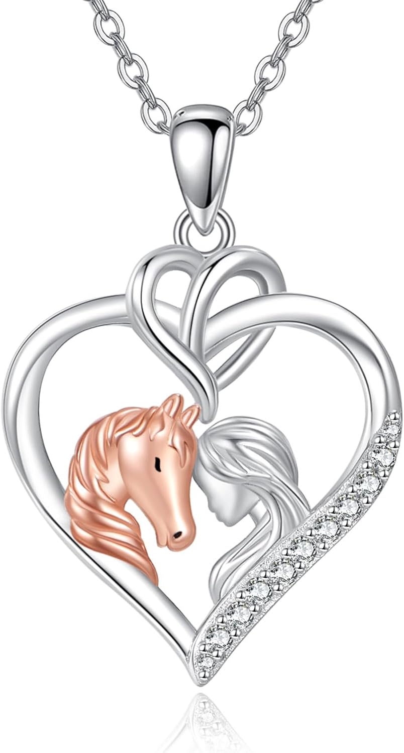 URONE Horse Gifts for Women 925 Sterling Silver Horse Pendant Jewelry Gift
