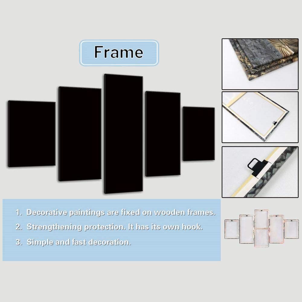 Yywife Quadro Moderno Stampe e Quadri su Tela 5 Pezzi Rocky Balboa Quadro Pittura su Tela Arte Murale Arredamento Soggiorno Moderno Modulare Decorazione Casa