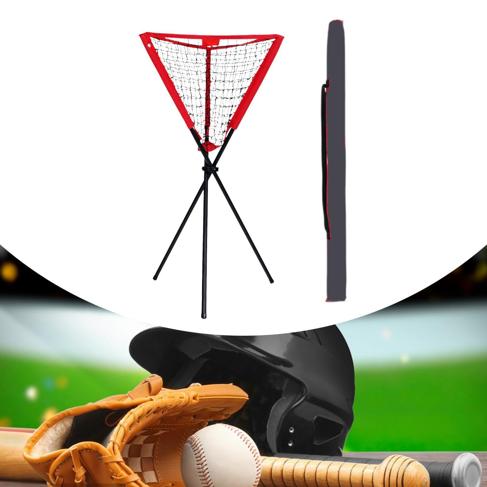 kowaku Ball Collector, Tripod Stand Metal Frame Holder Rack Training Equipment Batting Practice with Carry Bag for Athletes Beginner