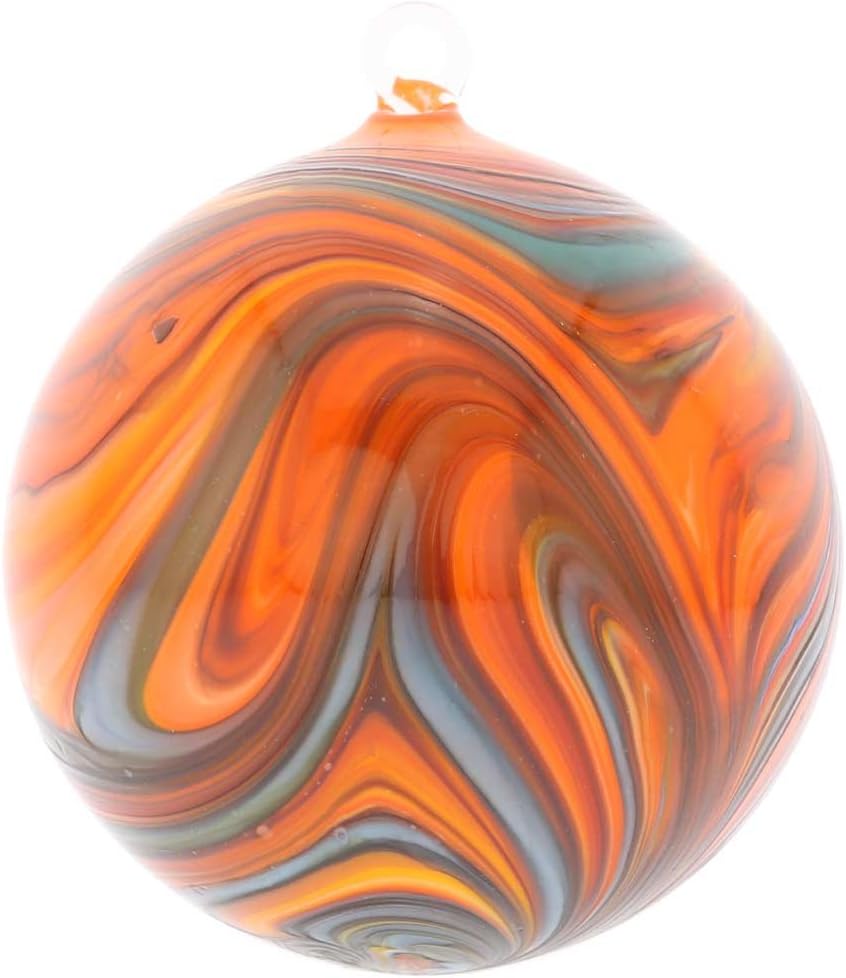 Glass Of Venice Murano Glass Chalcedony Christmas Ornament - Rainbow Swirl