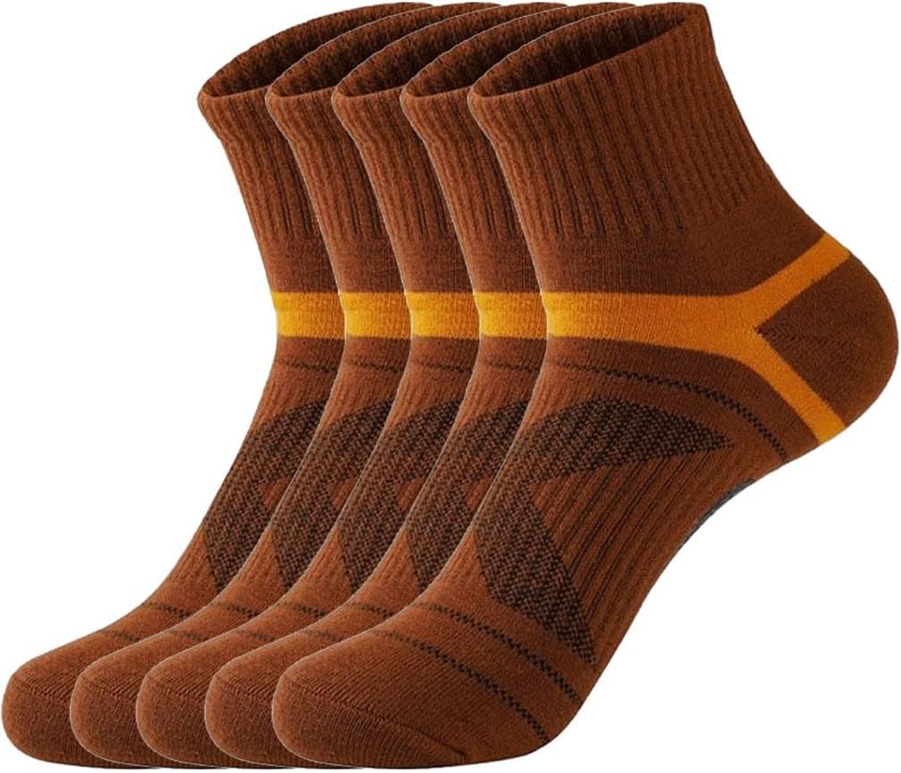 5 Pairs Of Men's Outdoor Basketball Socks Running Cotton Sports In The Tube