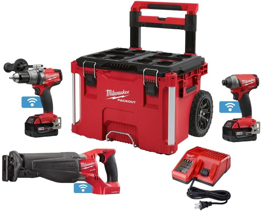 Milwaukee 2796-22PO M18 Fuel with ONE-Key 18-Volt Lithium-Ion Brushless Cordless Combo Kit (3-Piece)