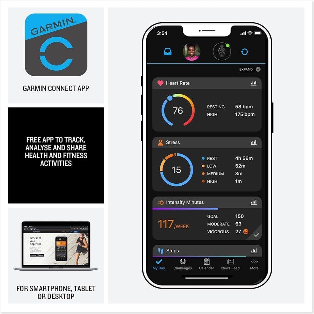 Garmin vívoactive 5, Smartwatch AMOLED 1,2", Cassa 42mm, Musica, Pay, +30 Sport, GPS, Cardio, Coach Sonno, Benefici Workout, Autonomia 11 giorni (Black & Slate) (Ricondizionato)