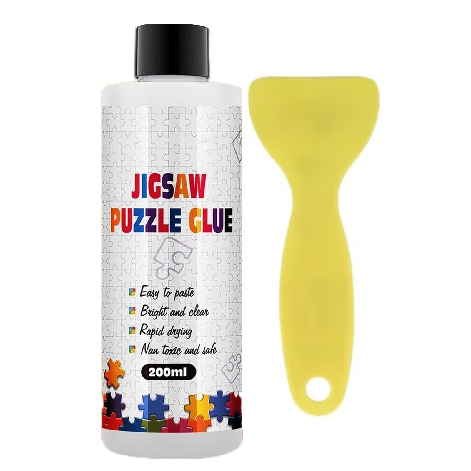 Amazon.co.jp: ジグソーパズル用接着剤 パズルのり 200ml 透明仕上げ