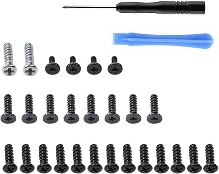Replacement Full Screws Kit for PS5 Controller Screws Head Screw with Disassemble Repair Tools Kit Cross Screwdriver