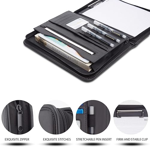 Miniatura 4 de Leathario Portafolio Cuero A4 Carpeta de archivo Padfolio Business La carpeta de presentación