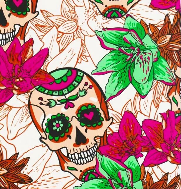 STColor SK007-4-Water Transfer Printing Film/Hydrographics Film/Hydro Dipping Film-Day of The Dead-50cmx400cm
