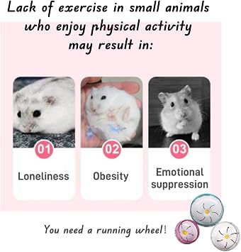 Silent Hamster Wheel Small Animals Running Exercise Wheel for Small Pet (8.3 / Large,Blue)