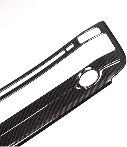 Miniatura 6 de YIWANG Estilo de fibra de carbono ABS Centro Aire acondicionado Modo Botón Marco Trim Para Jaguar XE XF F-PACE X761 2016-2018 Auto Accesorios