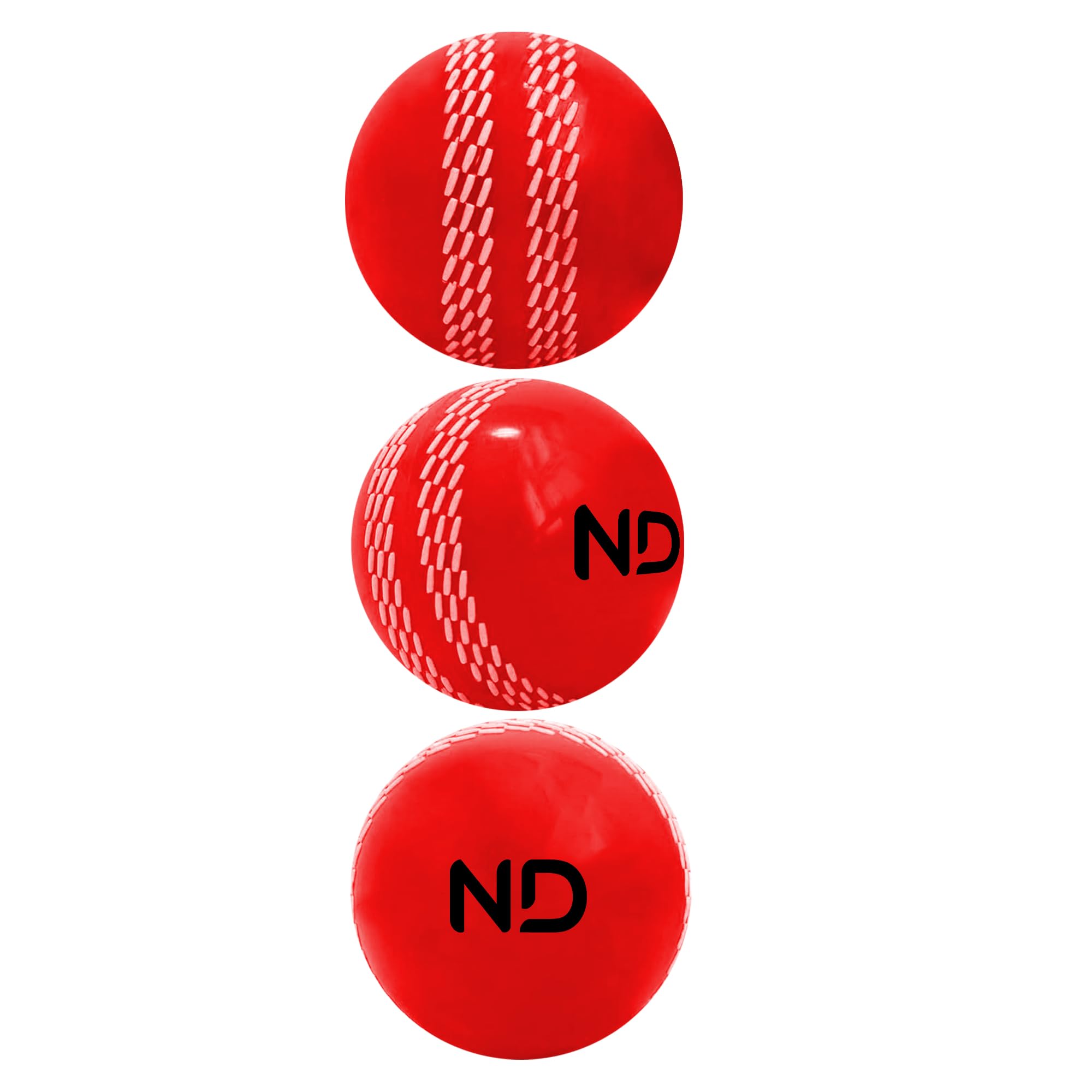 ND Sports Cricket Wind – Soft & Durable Training for Indoor & Outdoor Practice – Pack of 1, 3 & 6 (1, Red) — image 1