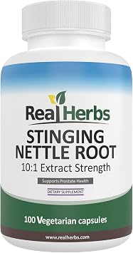 Real Herbs Stinging Nettle Root Extract 750mg 101 Extract per Capsule, Non-GMO, Gluten-Free, Vegetarian Capsules, 100 Count