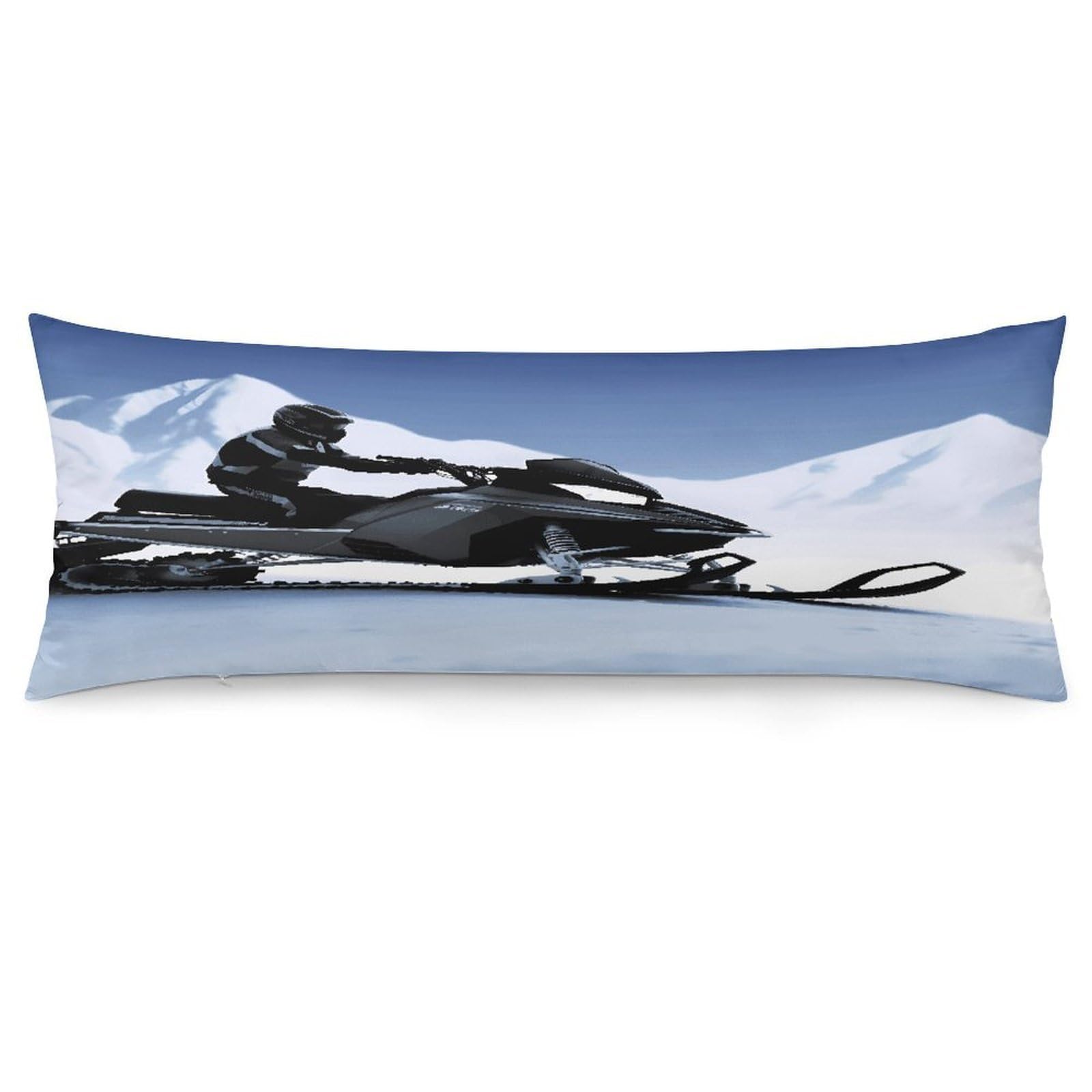 Snowmobile Throw Pillow Cover Soft Lumbar Pillow Covers with Zipper Breathable Rectangular Cushion Case Polyester Pillow Case Decorative Body Pillow Cover for Couch Bed