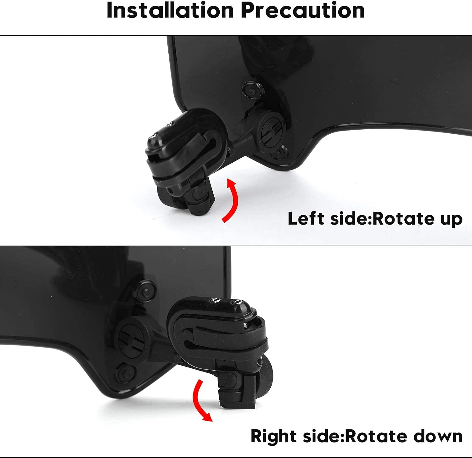 Motorcycle Adjustable Clip On Windshield Extension Spoiler Wind Deflector for HONDA, for YAMAHA, for BMW, for SUZUKI with Windshield Top Width More Than 26CM