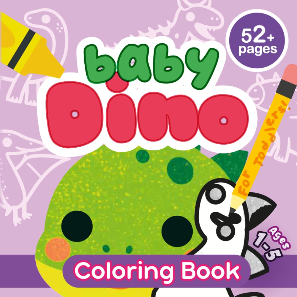 Baby Dinosaur Coloring Book for Toddlers Ages 1-5: Cute Dinosaurs, Fun Prehistoric Friends, and Easy Coloring Adventures: Adorable Baby Dinosaurs, ... Little Artists (Baby Squares Coloring Books)