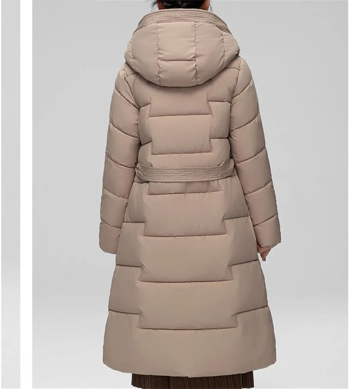 Women Winter Long Sleeve Hooded Coat Solid coat Lady Zipper Stand Collar Thick Warm Long Outwear