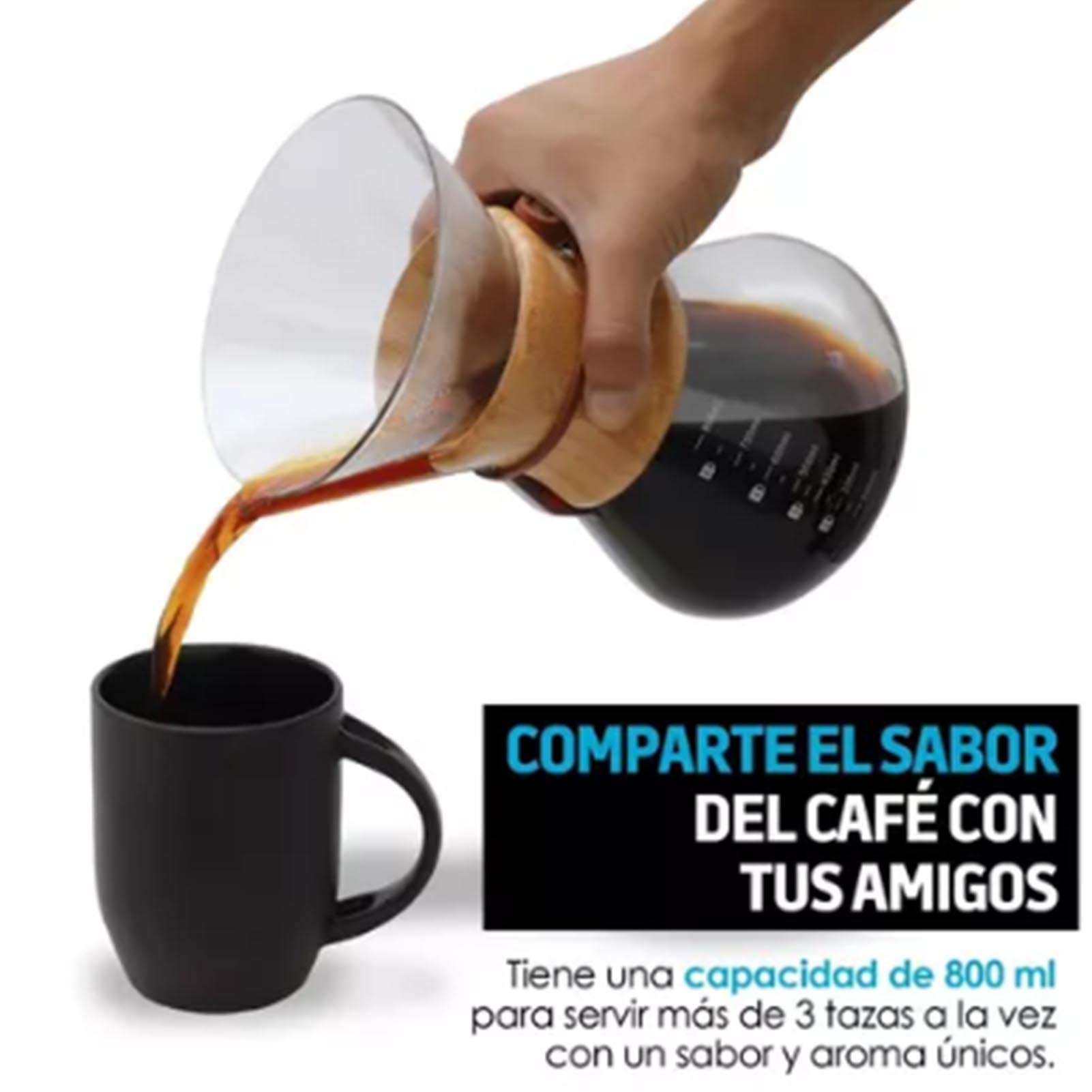 Tyenaza Cafetière à Verser De 800 Ml, Cafetière, Goutteur De Café Manuel En Verre à Haute Teneur En Borosilicate Avec Filtre En Acier Inoxydable, Pour Salles De Réunion, Tables Et Maison